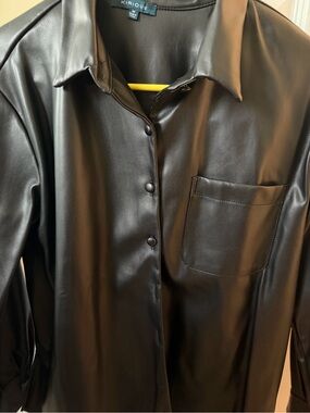 Women’s Black Faux Leather Jacket